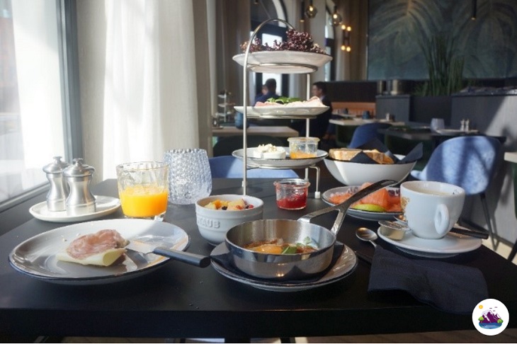 breakfast at U Sleep and Eat in Antwerp Belgium photo by Sally