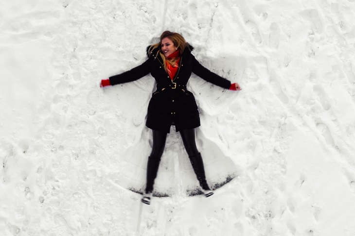 make snow angels with your kids
